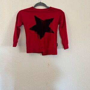 nununu Red long sleeve shirt with Black Star